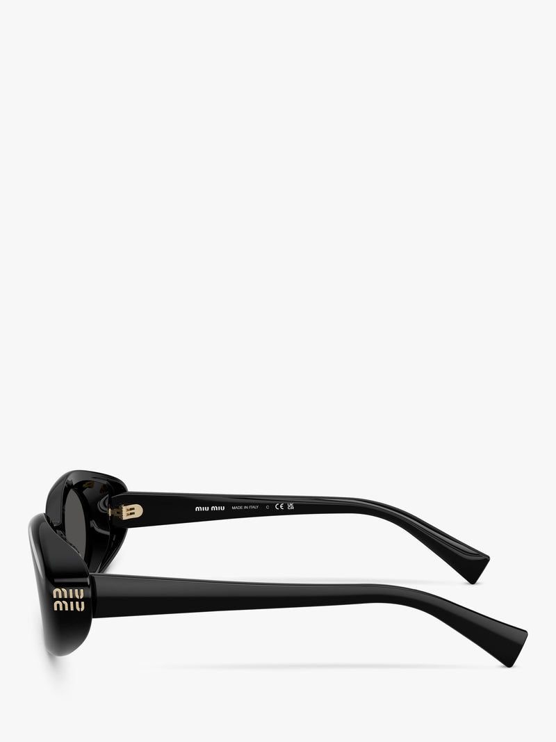 Miu Miu oval sunglasses black polyamide lenses UK version