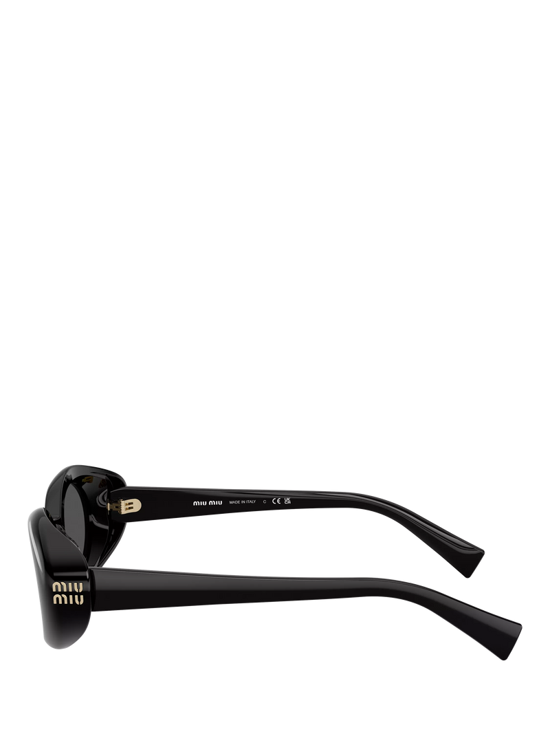 Miu Miu oval sunglasses black polyamide lenses UK version