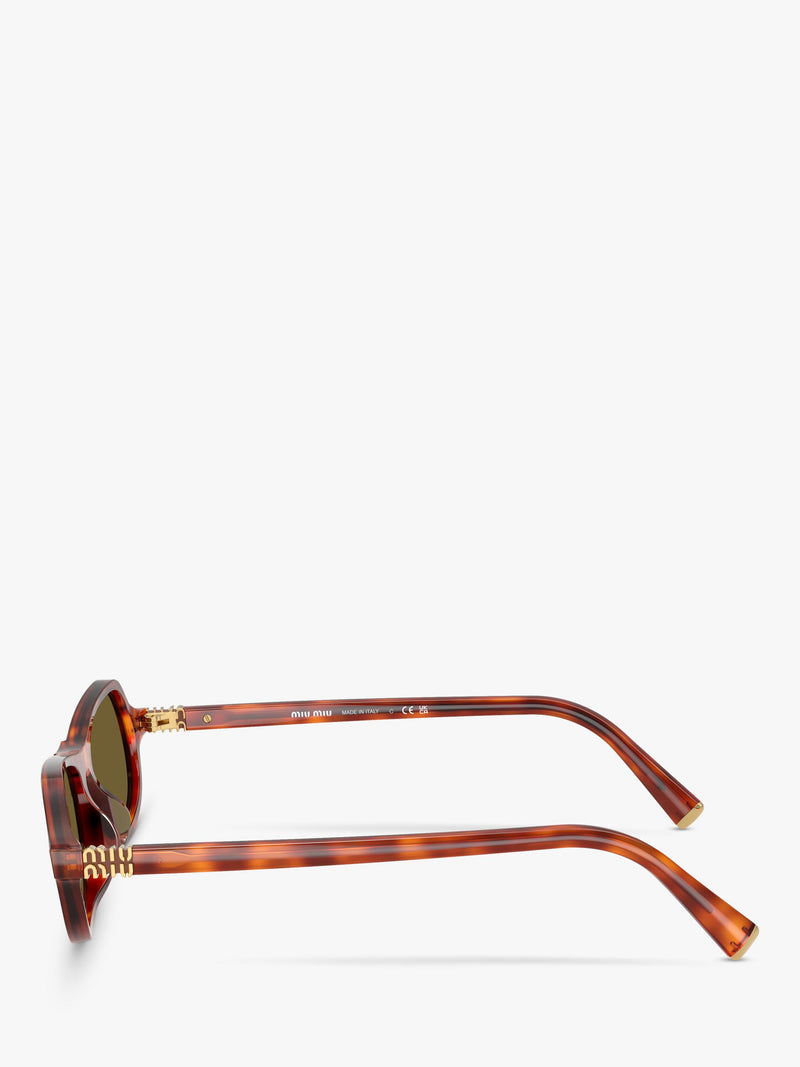 Miu Miu irregular sunglasses Havana Cognac brown - imported from the UK