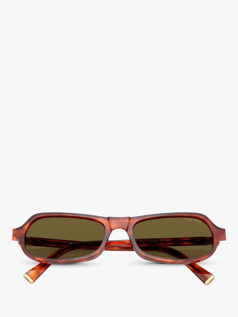 Miu Miu irregular sunglasses Havana Cognac brown - imported from the UK