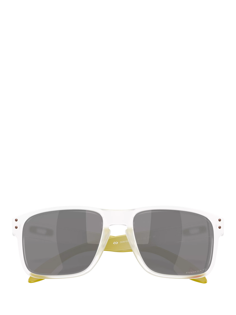 Oakley OO9102 polarised square sunglasses matte clear grey, imported from the UK