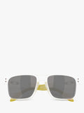 Oakley OO9102 polarised square sunglasses matte clear grey, imported from the UK
