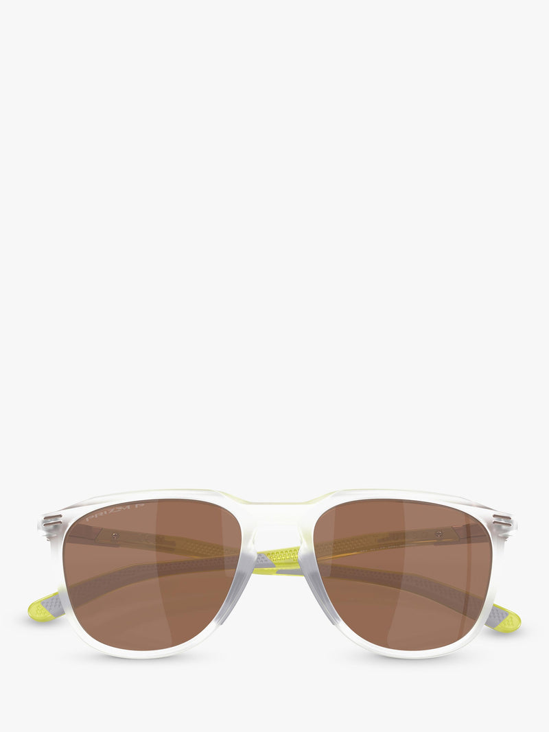Oakley OO9286 polarised D-frame sunglasses matte clear/brown - British product
