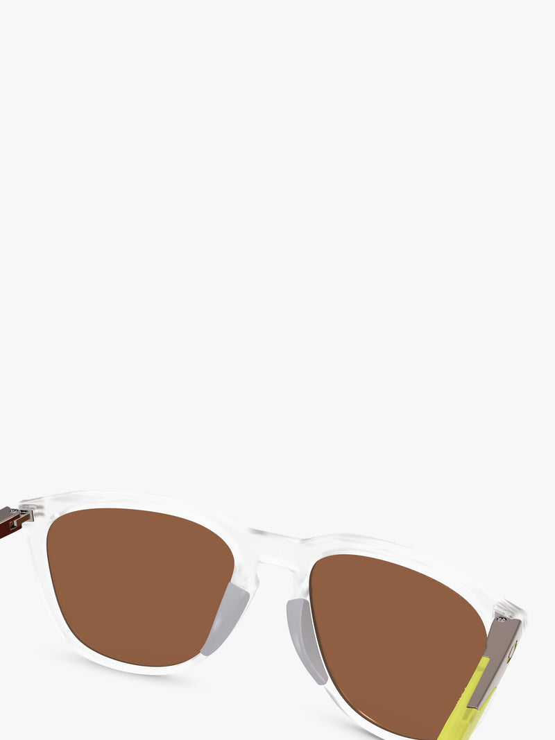 Oakley OO9286 polarised D-frame sunglasses matte clear/brown - British product