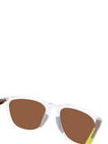 Oakley OO9286 polarised D-frame sunglasses matte clear/brown - British product