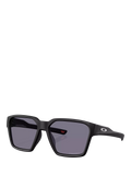 Oakley OO9497 Men's Tinted Square Sunglasses, Matte Black/Grey