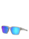 Oakley square polarized sunglasses with blue mirror (British brand)