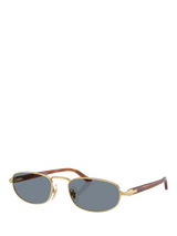 John Lewis Persol PO1028S Oval Sunglasses Gold/Blue- Buy online at McGrocer