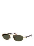 Persol PO1028S Oval Sunglasses, Gold/Green