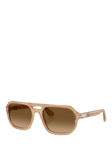 John Lewis Persol PO3393S Square Sunglasses, Opal Beige/Brown- Buy online at McGrocer