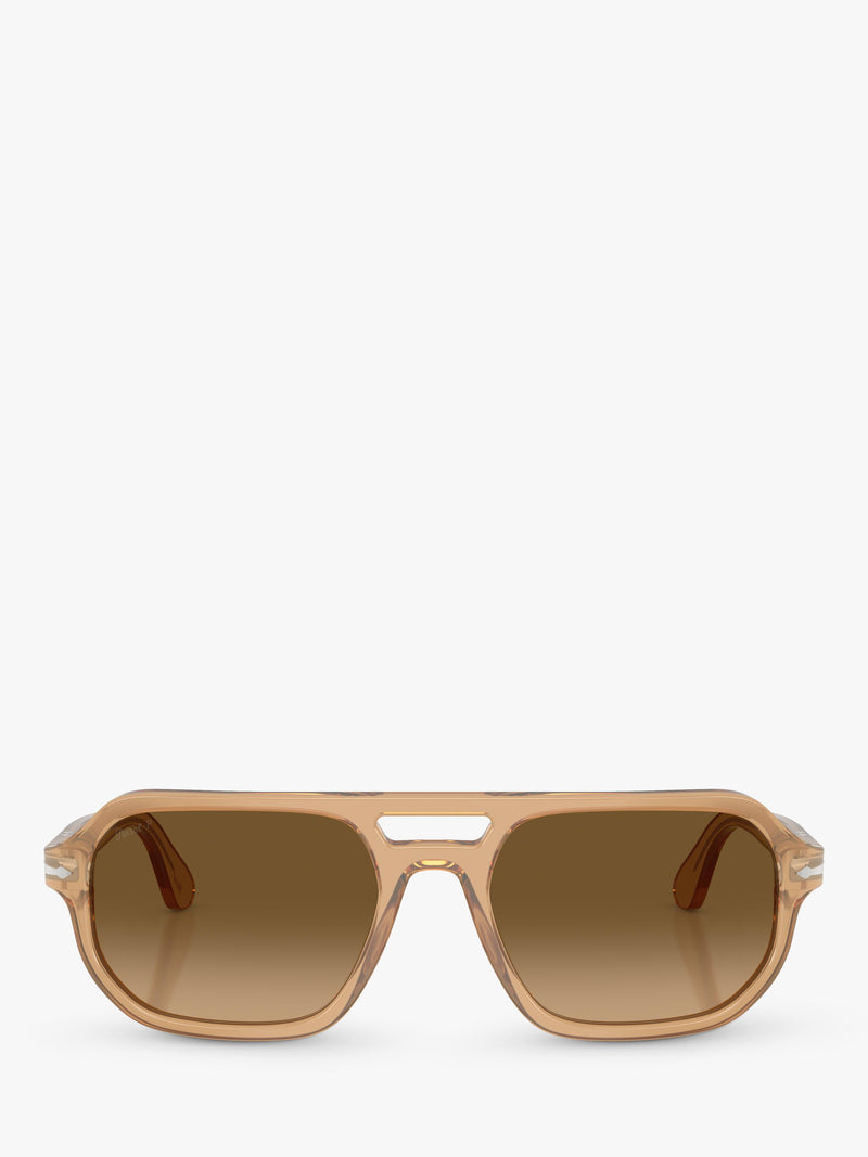 Persol PO3393S square sunglasses in brown acetate, UK version