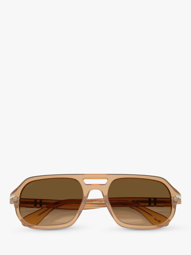 Persol PO3393S square sunglasses in brown acetate, UK version