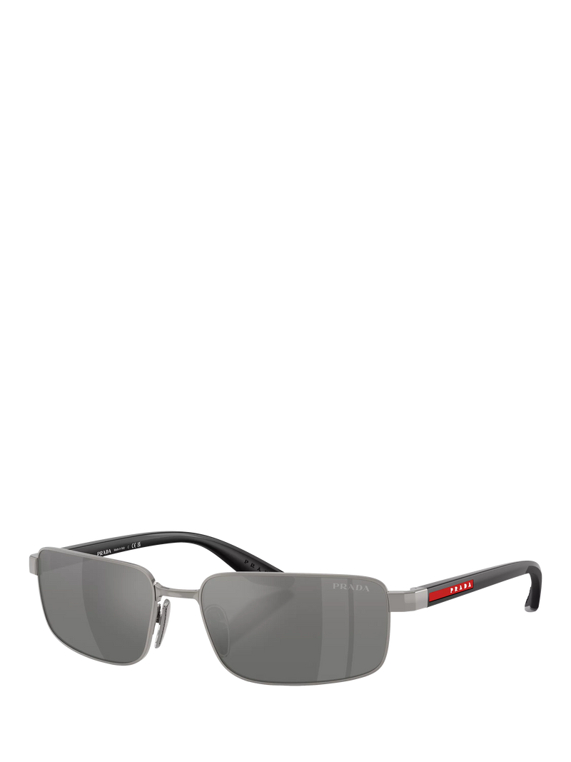 Prada PS B54S Men's Rectangular Sunglasses Black 59mm