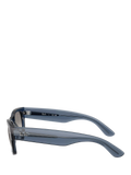 Ray-Ban D-Frame sunglasses transparent dark blue 55mm, imported from the UK