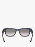 Ray-Ban D-Frame sunglasses transparent dark blue 55mm, imported from the UK