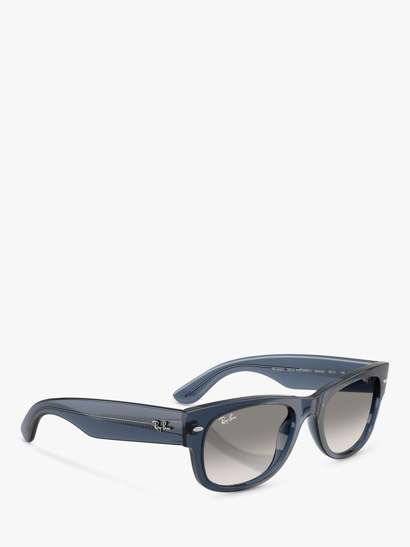 Ray-Ban D-Frame sunglasses transparent dark blue 55mm, imported from the UK