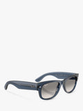 Ray-Ban D-Frame sunglasses transparent dark blue 55mm, imported from the UK