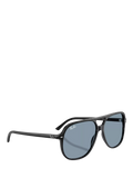 Ray-Ban RB2198 round sunglasses with black acetate frame, UK version