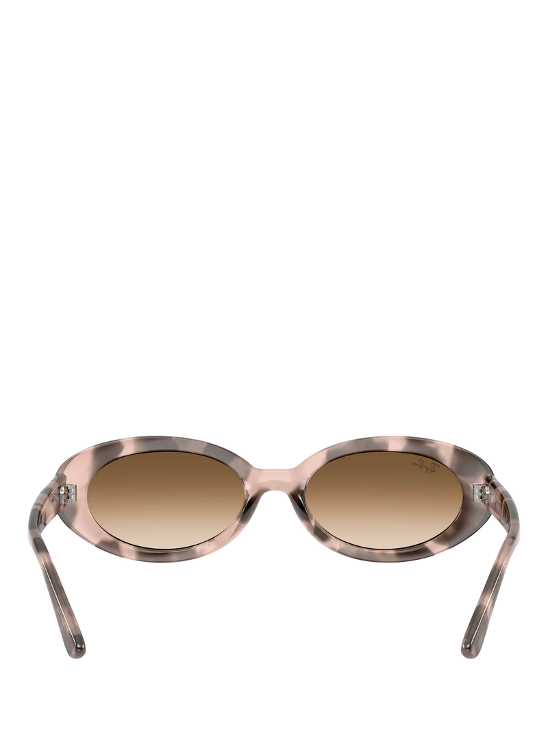 Ray-Ban women's oval sunglasses pink havana, UK version