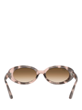 Ray-Ban women's oval sunglasses pink havana, UK version