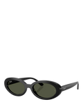 Ray-Ban RB2223 Oval Sunglasses, Black/Grey