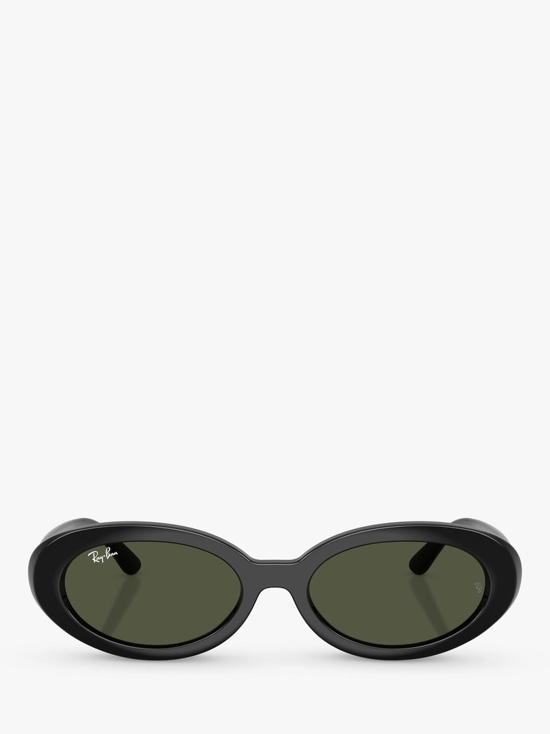 Ray-Ban RB2223 oval sunglasses black frame grey glass lenses (British brand)
