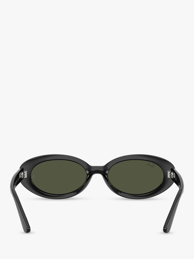 Ray-Ban RB2223 oval sunglasses black frame grey glass lenses (British brand)