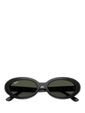 Ray-Ban RB2223 oval sunglasses black frame grey glass lenses (British brand)