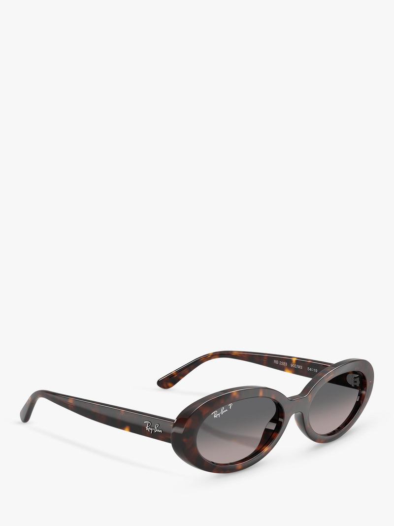 Ray-Ban RB2223 oval sunglasses Havana brown, imported from the UK