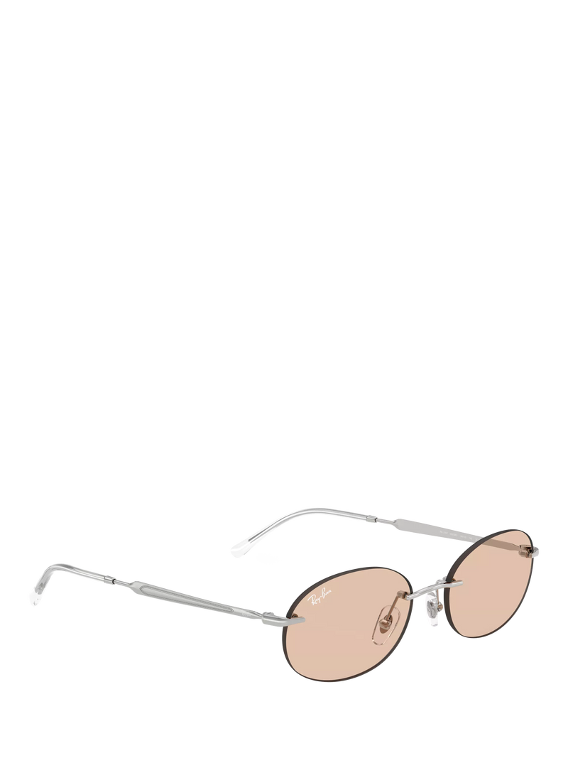 Ray-Ban RB3767 oval sunglasses silver, imported from the UK