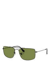 John Lewis Ray-Ban RB3779 Men's Explorer III Square Sunglasses, Black/Green- Buy online at McGrocer