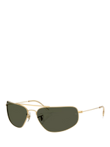John Lewis Ray-Ban RB3780 Rectangular Sunglasses Arista Gold/Grey- Buy online at McGrocer