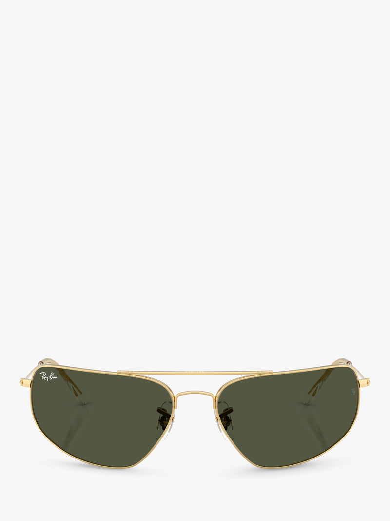 Ray-Ban RB3780 rectangular sunglasses Arista Gold/Grey, UK version