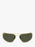 Ray-Ban RB3780 rectangular sunglasses Arista Gold/Grey, UK version