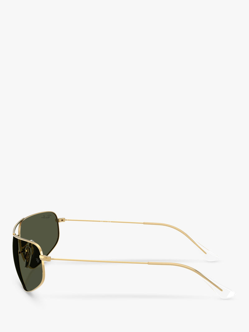 Ray-Ban RB3780 rectangular sunglasses Arista Gold/Grey, UK version