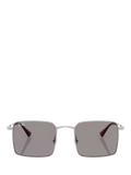 Ray-Ban Idan square sunglasses polished silver grey (British brand)