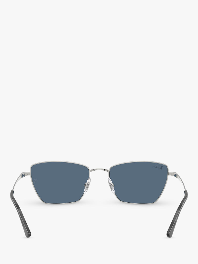 Ray-Ban RB3783 women's irregular cat eye sunglasses silver blue (British brand)