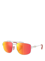 John Lewis Ray-Ban RB3789M Square Sunglasses Silver- Buy online at McGrocer