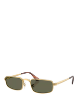 John Lewis Ray-Ban RB3927 Men's Rocky Polarised Rectangular Sunglasses, Arista Gold/Green- Buy online at McGrocer