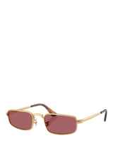 John Lewis Ray-Ban RB3927 Rectangular Polarised Sunglasses Arista Gold/Pink- Buy online at McGrocer