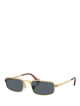 John Lewis Ray-Ban RB3927 Rectangular Sunglasses Arista Gold/Blue- Buy online at McGrocer