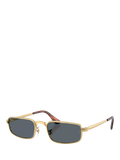 Ray-Ban RB3927 rectangular sunglasses arista gold blue, UK version