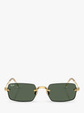 Ray-Ban square sunglasses arista gold green 54mm, imported from the UK