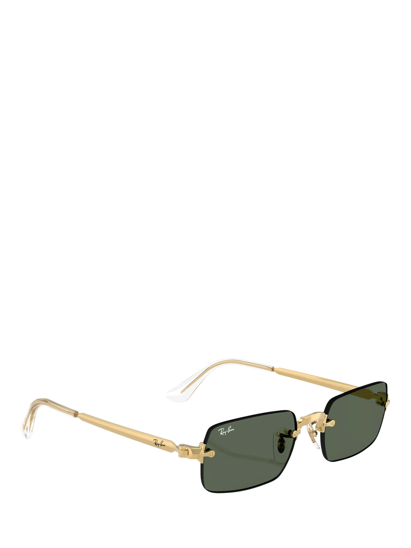 Ray-Ban square sunglasses arista gold green 54mm, imported from the UK