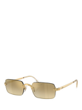 Ray-Ban RB3928 Square Sunglasses, Arista Gold/Gold