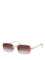 John Lewis Ray-Ban RB3928 A$AP Rocky Rectangular Sunglasses Arista Gold/Purple Gradient 54mm- Buy online at McGrocer