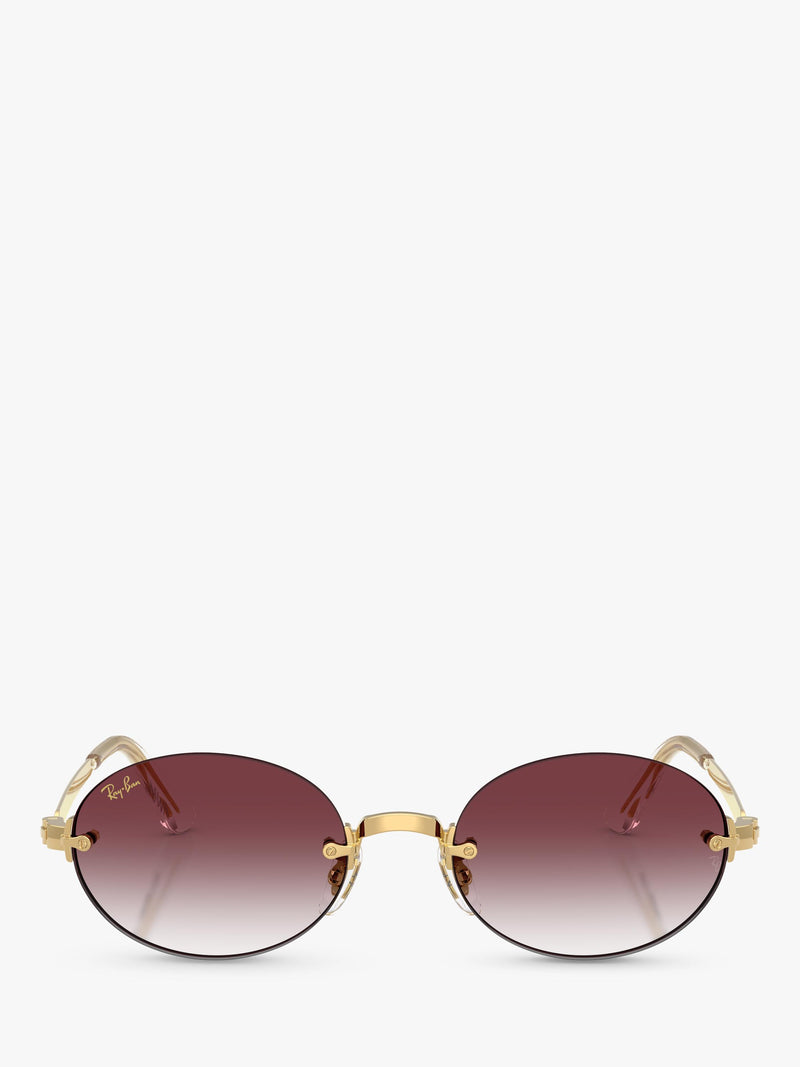 Ray-Ban RB3929 oval sunglasses arista gold/pink, UK version