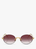 Ray-Ban RB3929 oval sunglasses arista gold/pink, UK version