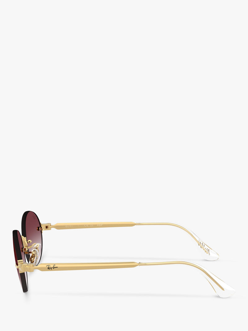 Ray-Ban RB3929 oval sunglasses arista gold/pink, UK version
