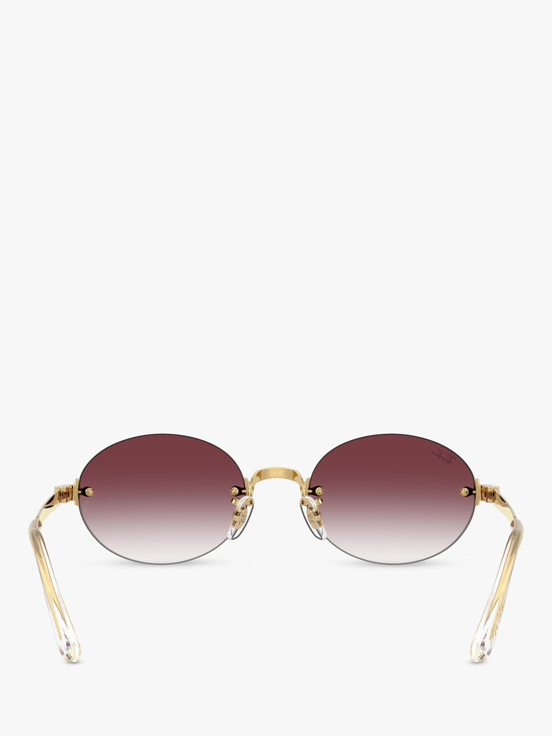 Ray-Ban RB3929 oval sunglasses arista gold/pink, UK version